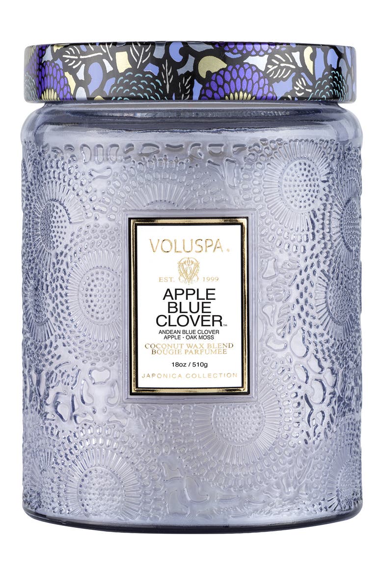 Apple Blue Clover Large Jar Candle, Alternate, color, APPLE BLUE CLOVER