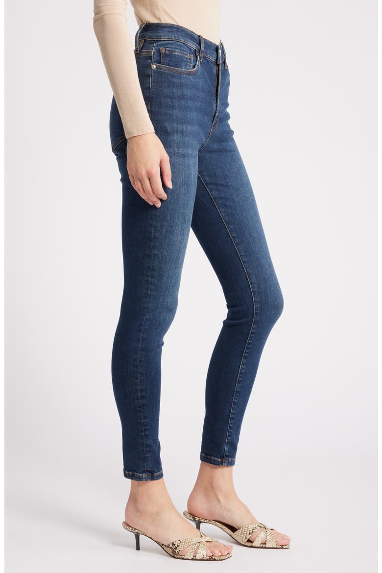 Le High Waist Skinny Jeans, Alternate, color, MOONFLOWER