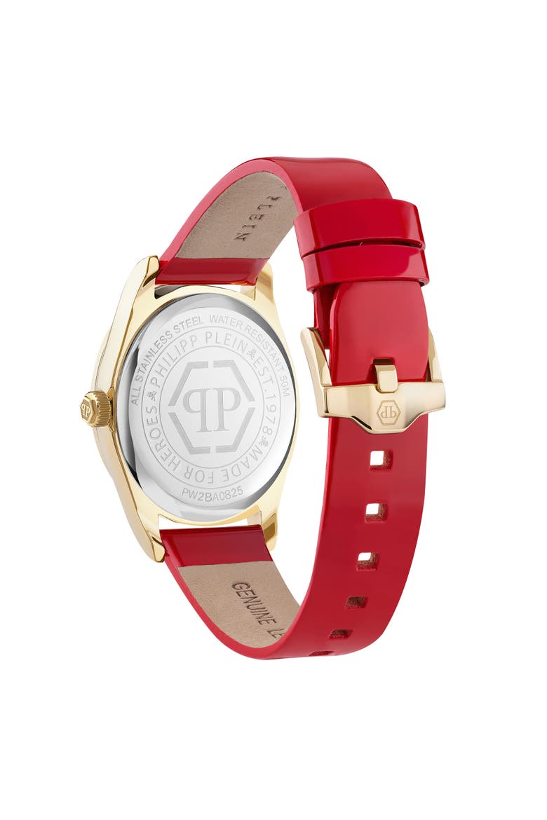 Stainless Steel Plein Valentine Watches Women, Alternate, color, gold/red