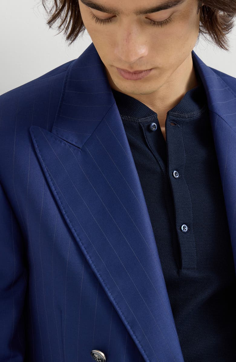 Brunello Cucinelli One-and-a-half breasted blazer, Alternate, color, Royale Blue