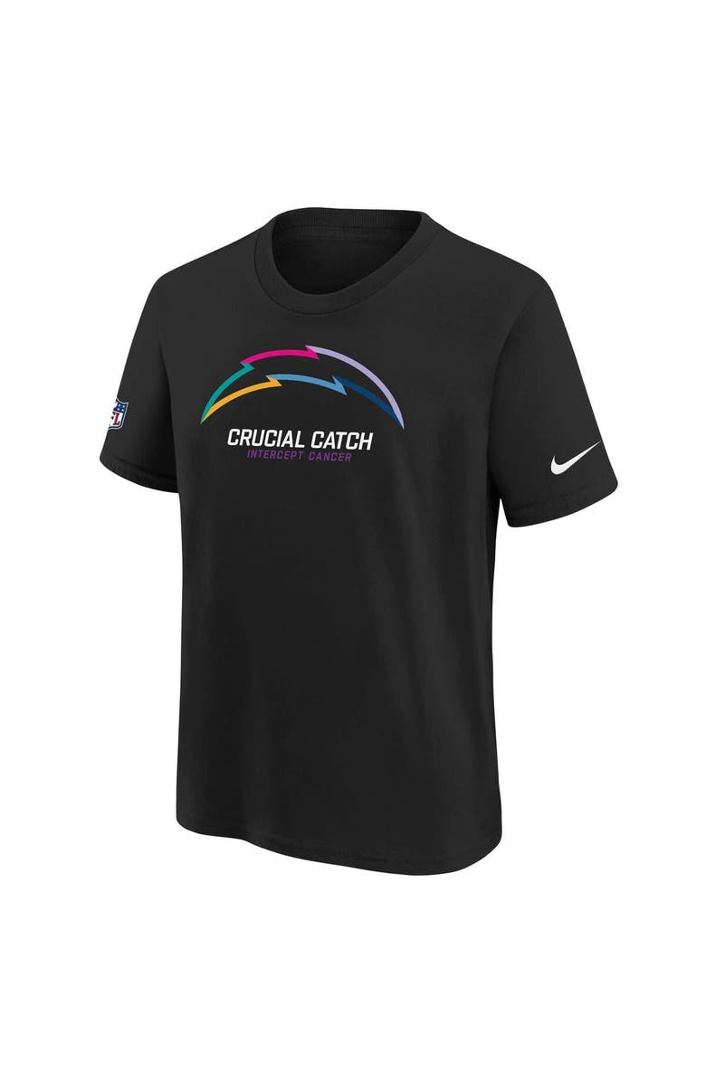 Nike Youth Nike Black Los Angeles Chargers 2024 NFL Crucial Catch T-Shirt, Alternate, color, Black