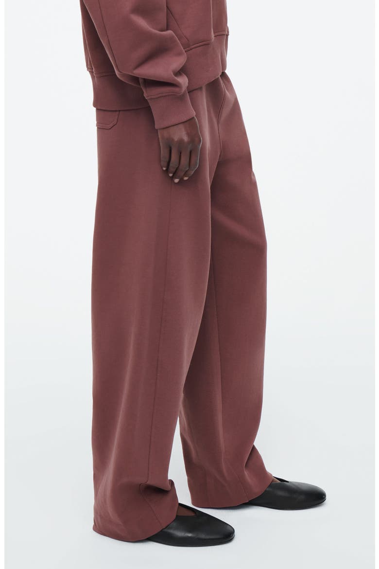 Organic Cotton Blend Barrel Leg Joggers, Alternate, color, BROWN MEDIUM DUSTY