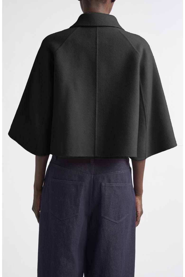 Double Face Wool & Cashmere Crop Jacket, Alternate, color, BLACK