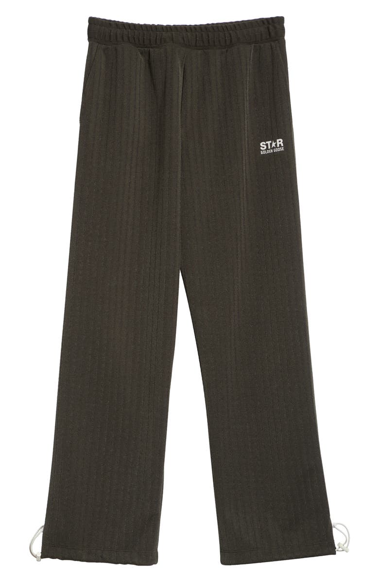 Golden Goose Star Wide Leg Track Pants, Alternate, color, Military Green/ Papyrus
