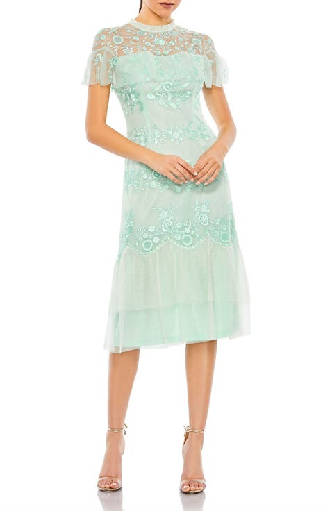 elegant off the shoulder dress Off-the-shoulder Sleeveless A-line Sequined Wedding With Color:Dusty blue Red Cocktail Dress, Elegant fabric_Lace