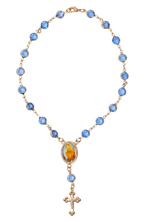 The Blue Stone Rosary Anklet