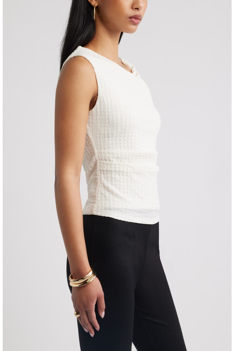 Twisted Shoulder Textured Tank, Alternate, color, IVORY