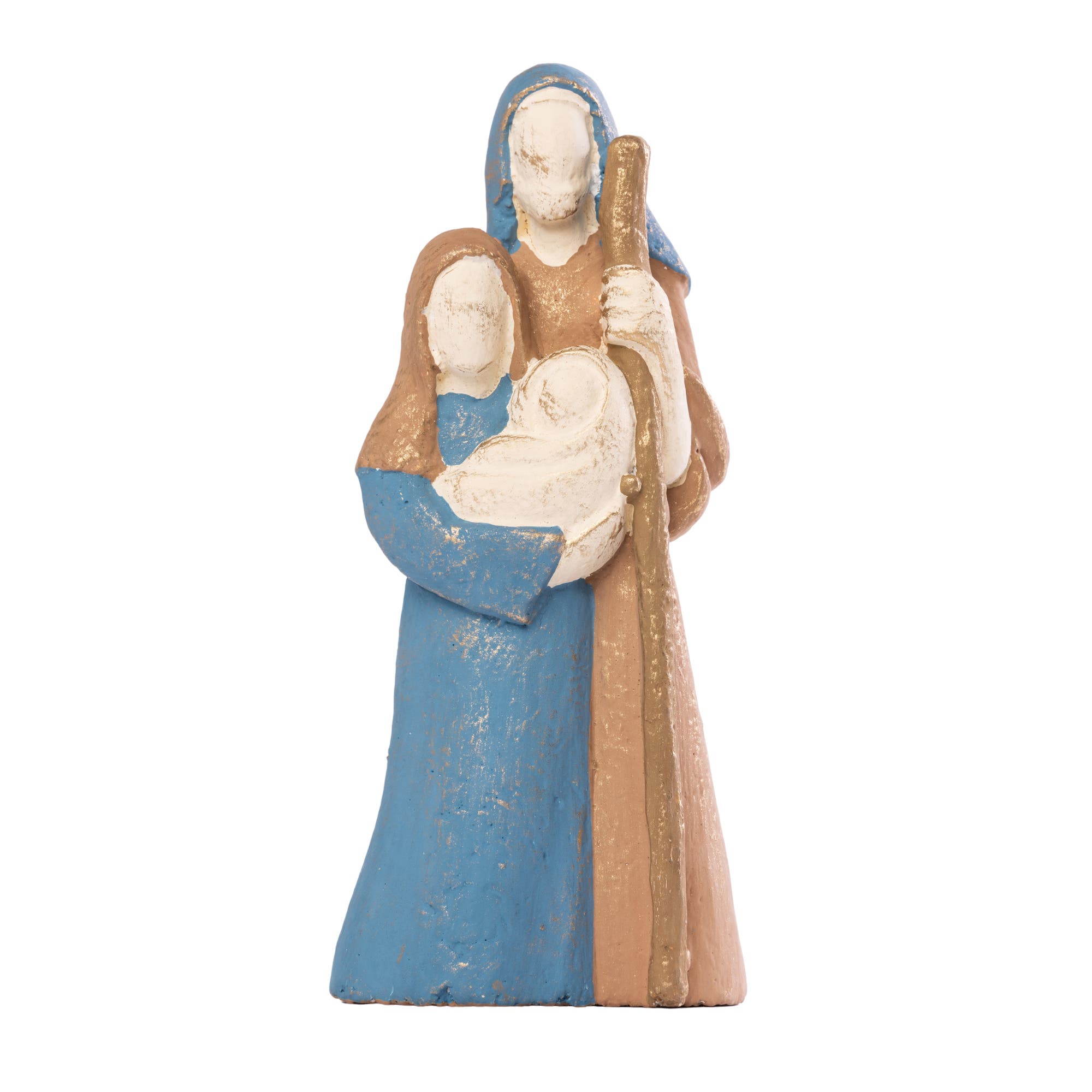 Transpac Beige Paper Pulp Holy Family Nativity Figurines Tabletop Decor ...