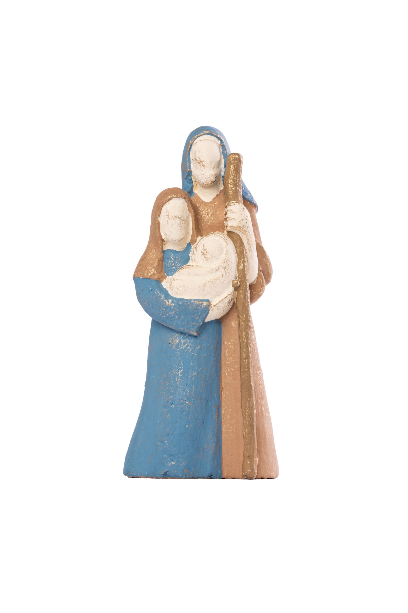 Transpac Beige Paper Pulp Holy Family Nativity Figurines Tabletop Decor ...