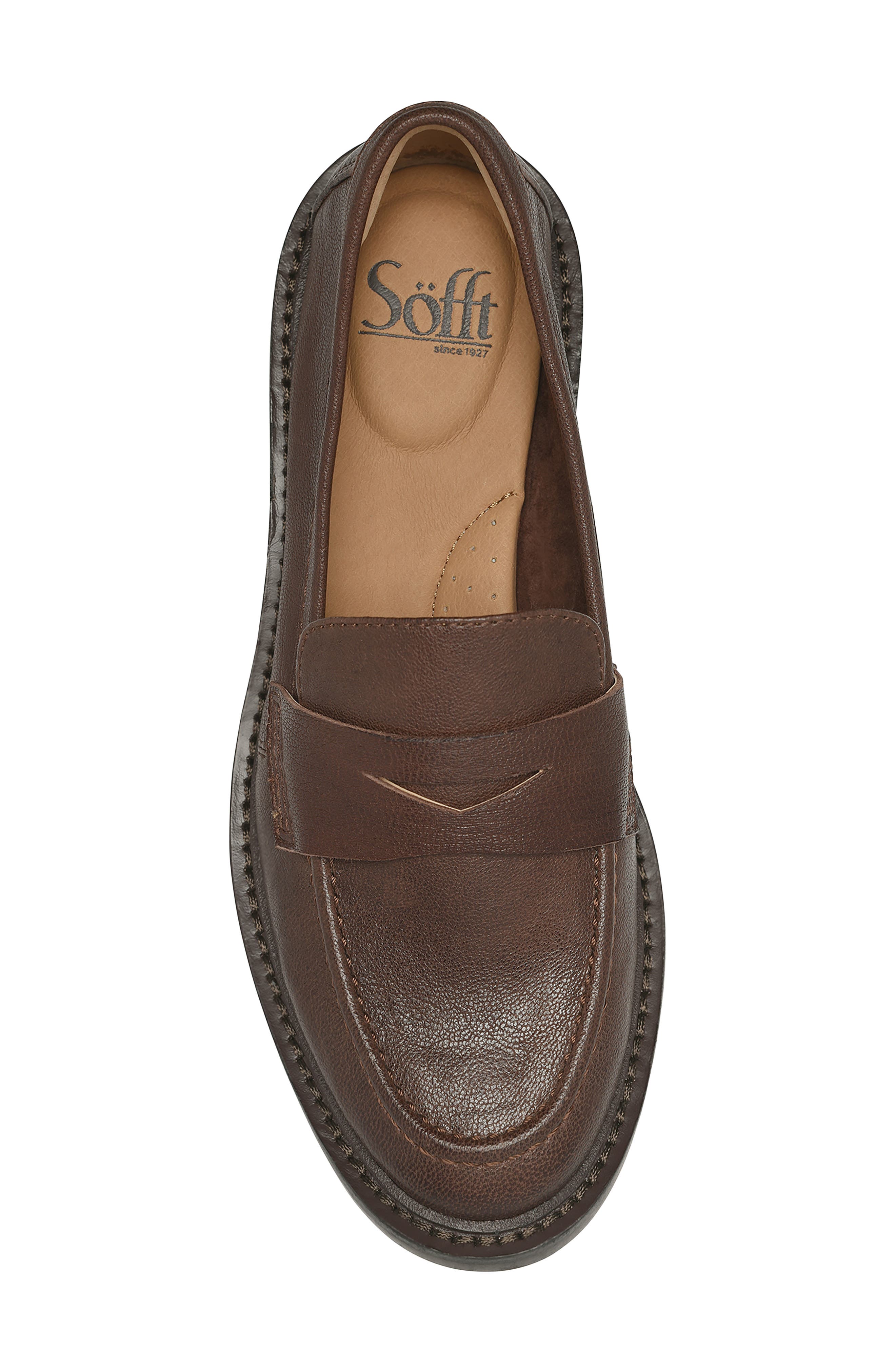 Söfft Mara Penny Loafer, Alternate, color, Cocoa Brown