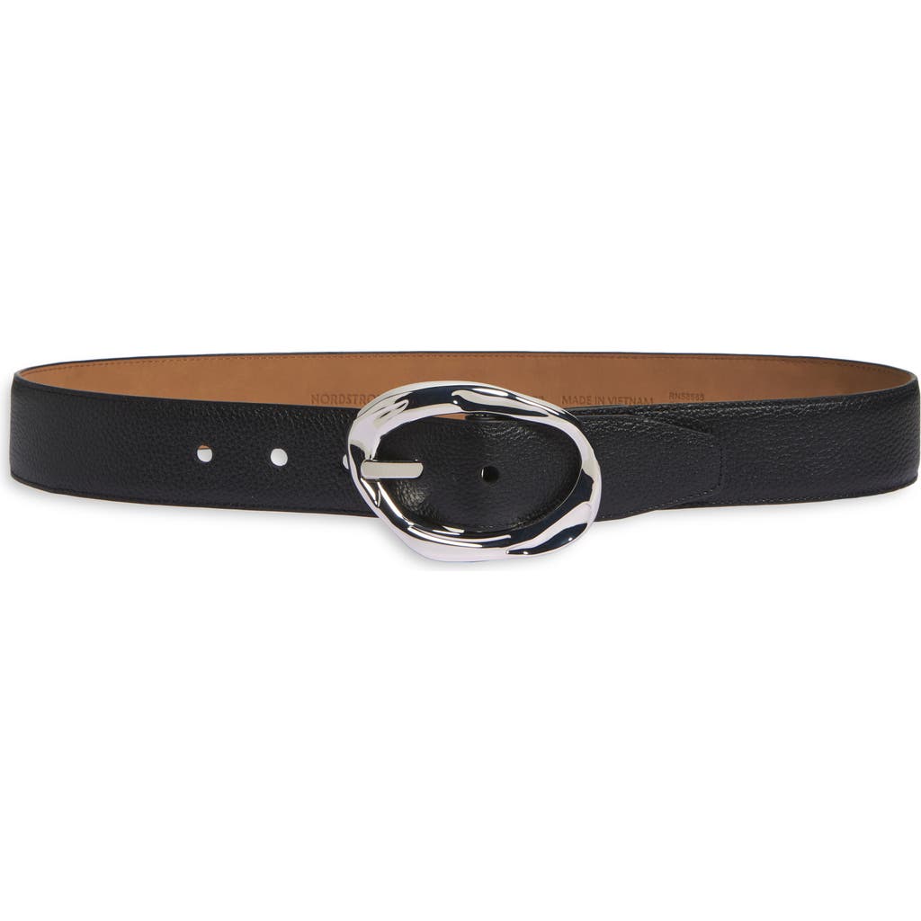 Nordstrom Cora Oval Buckle Leather Belt