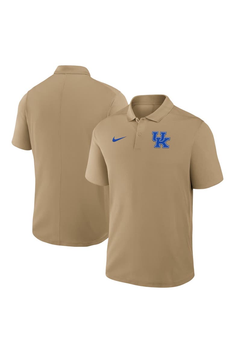 Men's Nike Tan Kentucky Wildcats Primetime Victory Primary Logo Performance Polo, Main, color, Tan