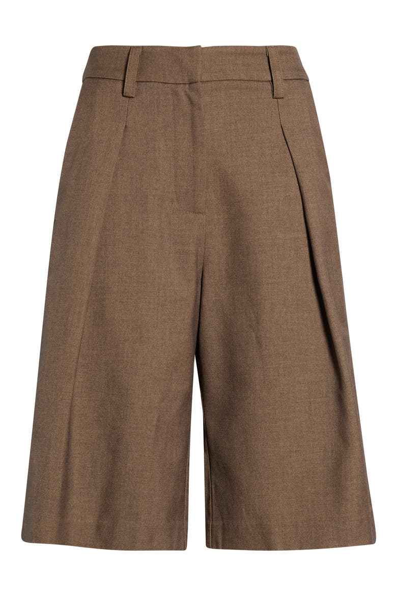 Tailored Bermuda Shorts, Alternate, color, DARK BROWN