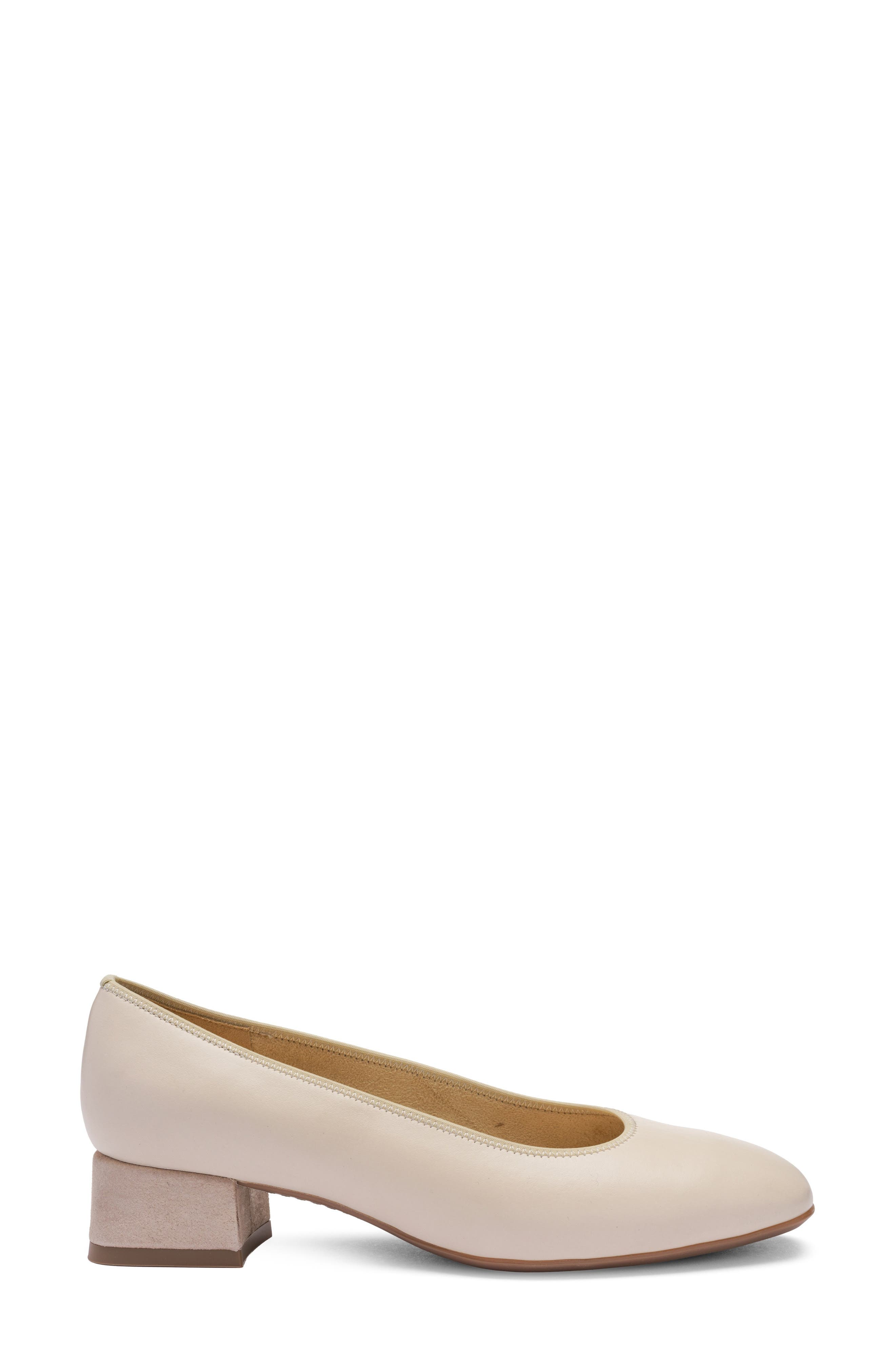 Gypsum Block Heel Pump, Alternate, color, MARMOR/ SHELL