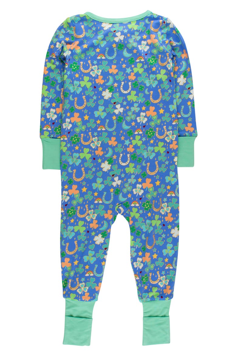 Lucky Day Fitted Convertible One-Piece Pajamas, Alternate, color, BLUE