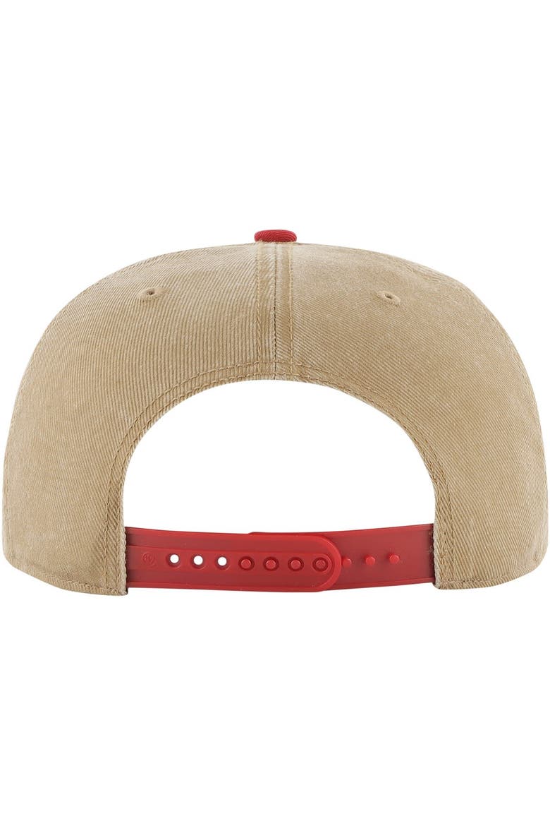 Men's '47 Khaki/Red Chicago Bulls Chilmark Captain Snapback Hat, Alternate, color, Khaki