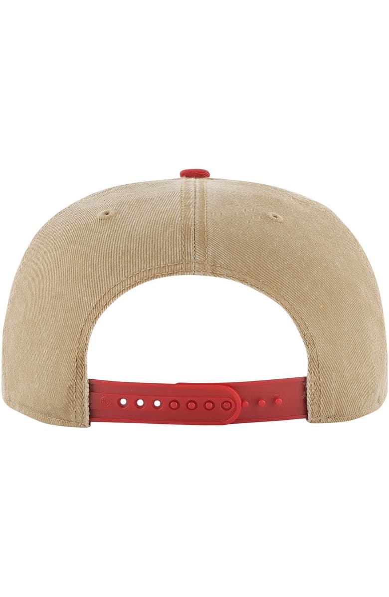 '47 Men's '47 Khaki/Red Chicago Bulls Chilmark Captain Snapback Hat, Alternate, color, Khaki