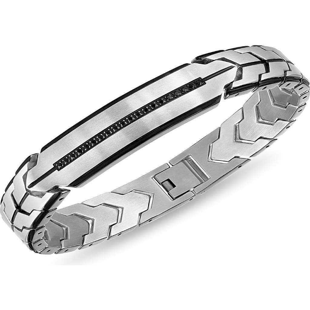 Esquire Black Diamond Chevron Link Bracelet