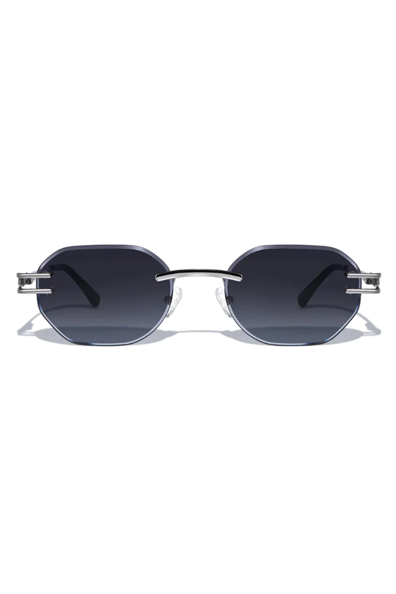 Emil 54mm Rimless Sunglasses, Main, color, Black