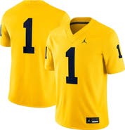 Jordan Brand Men's Jordan Brand #1 Maize Michigan Wolverines Alternate Game Jersey