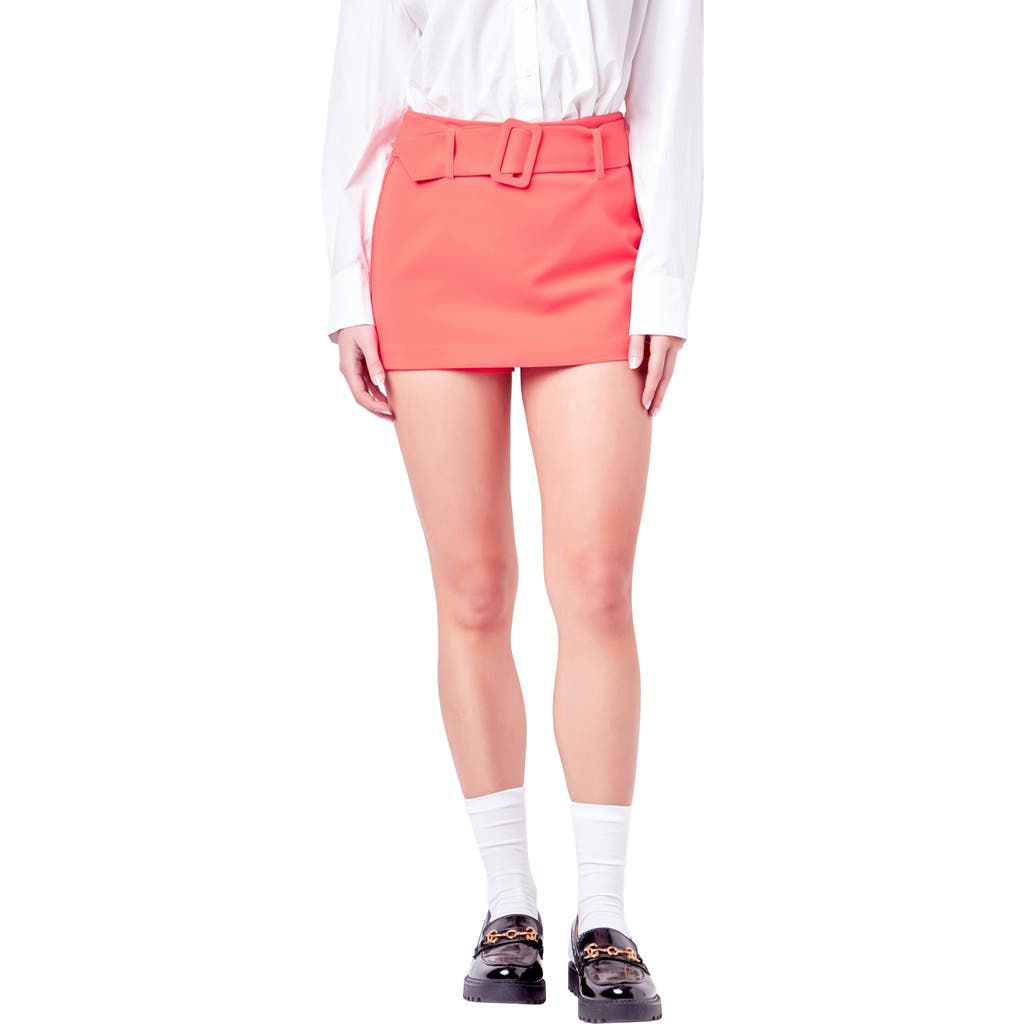 English Factory Belted Skort In Orange