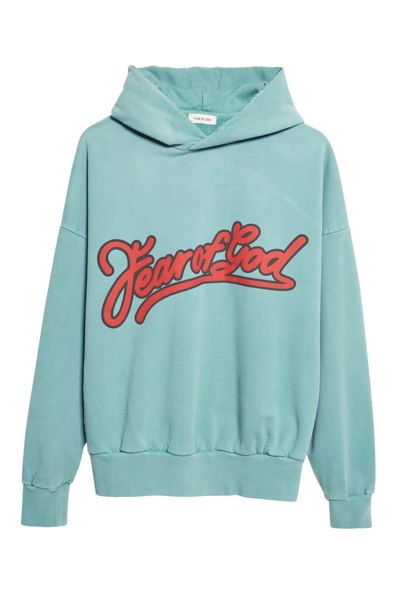 Classic Fit Fleece Logo Graphic Hoodie, Alternate, color, SKY