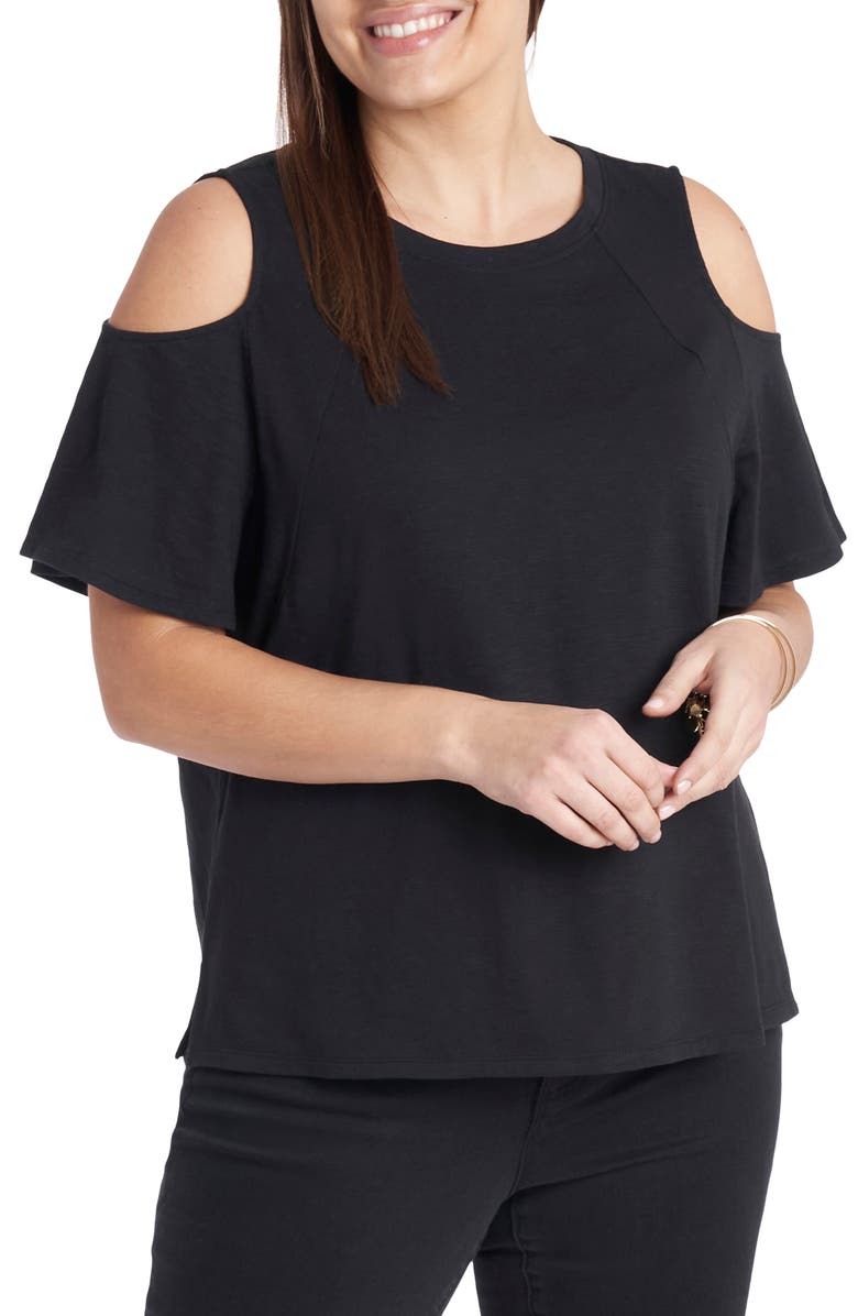 Vince Camuto Short Sleeve Cold Shoulder Top, Main, color, 
