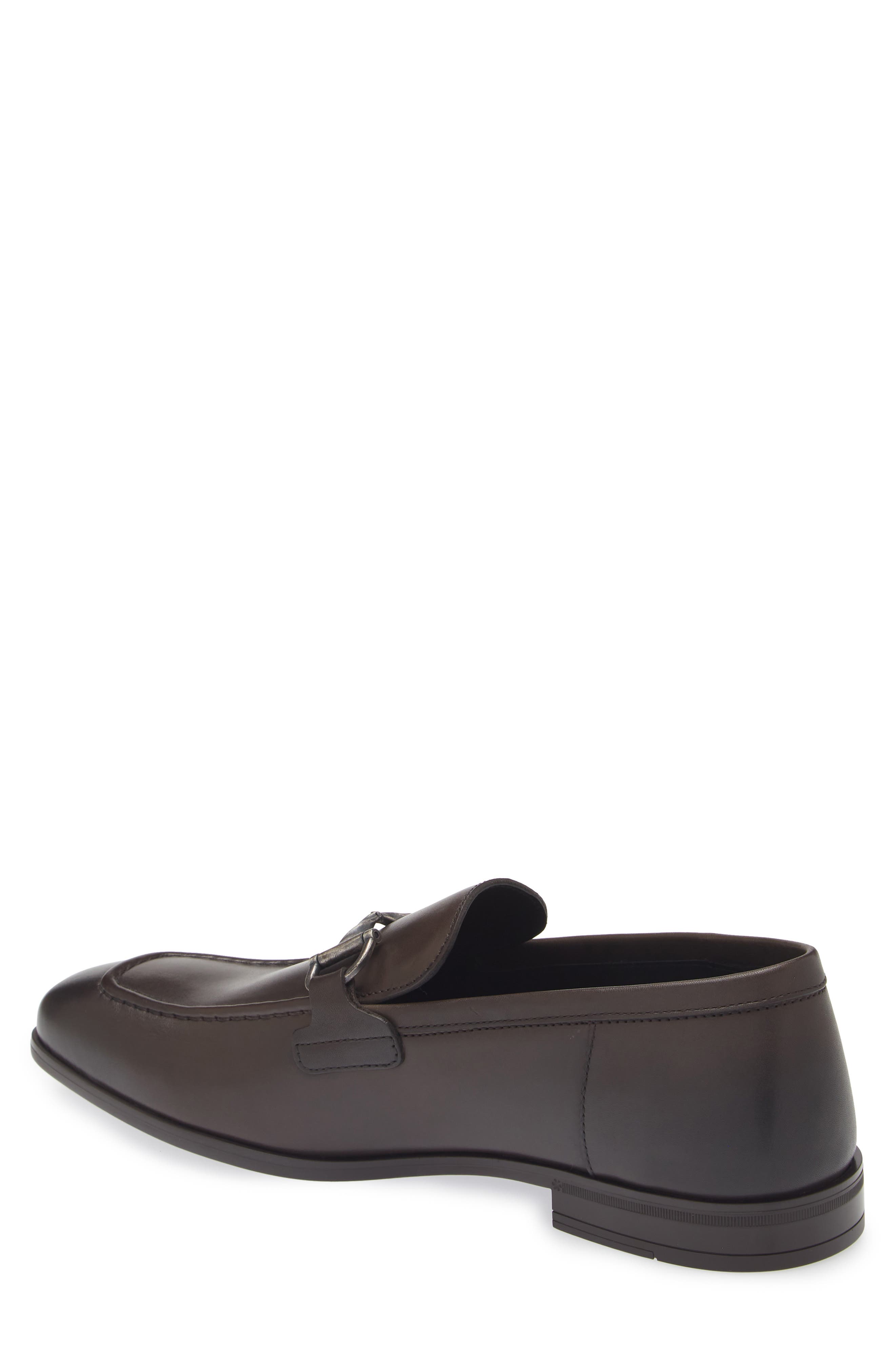 Stuart Weitzman Simon Twistbit Loafer, Alternate, color, Dark Brown