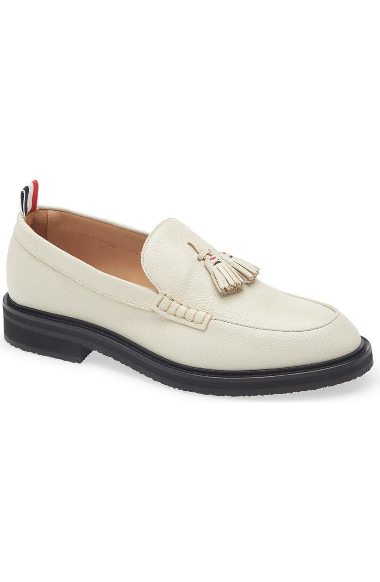 Thom Browne RWB Stitch Tassel Loafer, Main, color, Khaki