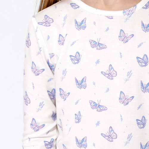 Bellabu Bear Kids' Butterfly Set Of 2 Piece Pajamas In Butterfly