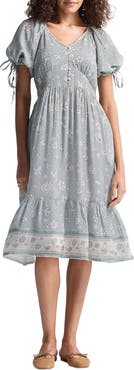Reistor Puff Sleeve Midi Dress