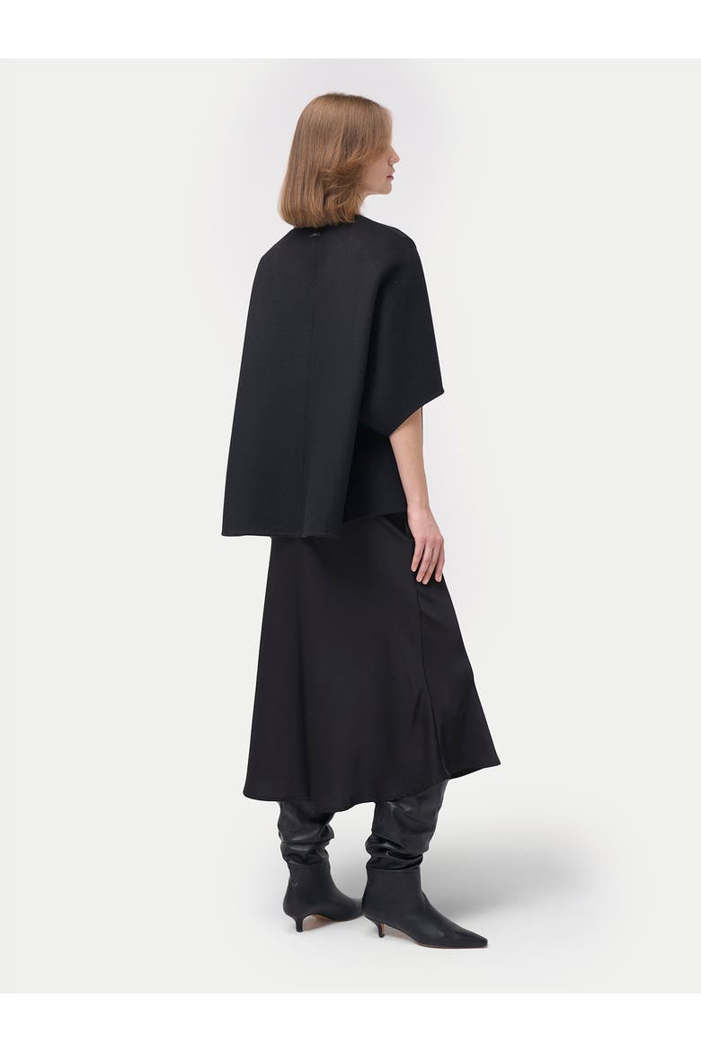 Cashmere Poncho Jacket, Alternate, color, black