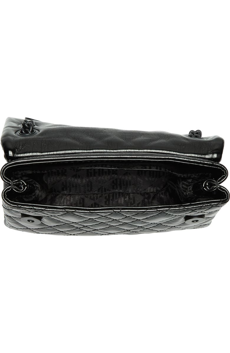 Kurt Geiger London Mini Brixton Drench Patent Leather Shoulder Bag, Alternate, color, Black