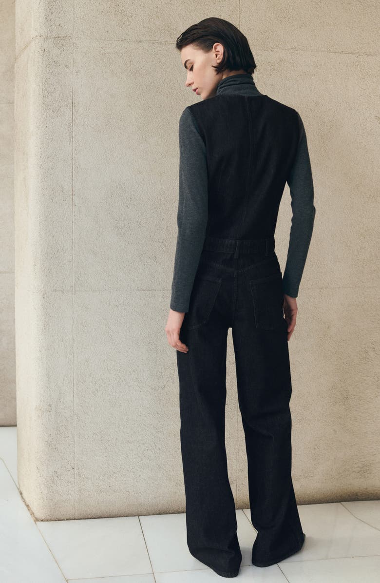 MANGO Odette Denim Jumpsuit, Alternate, color, Open Blue