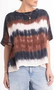 ocean+main Tie Dye Square Gauze Top