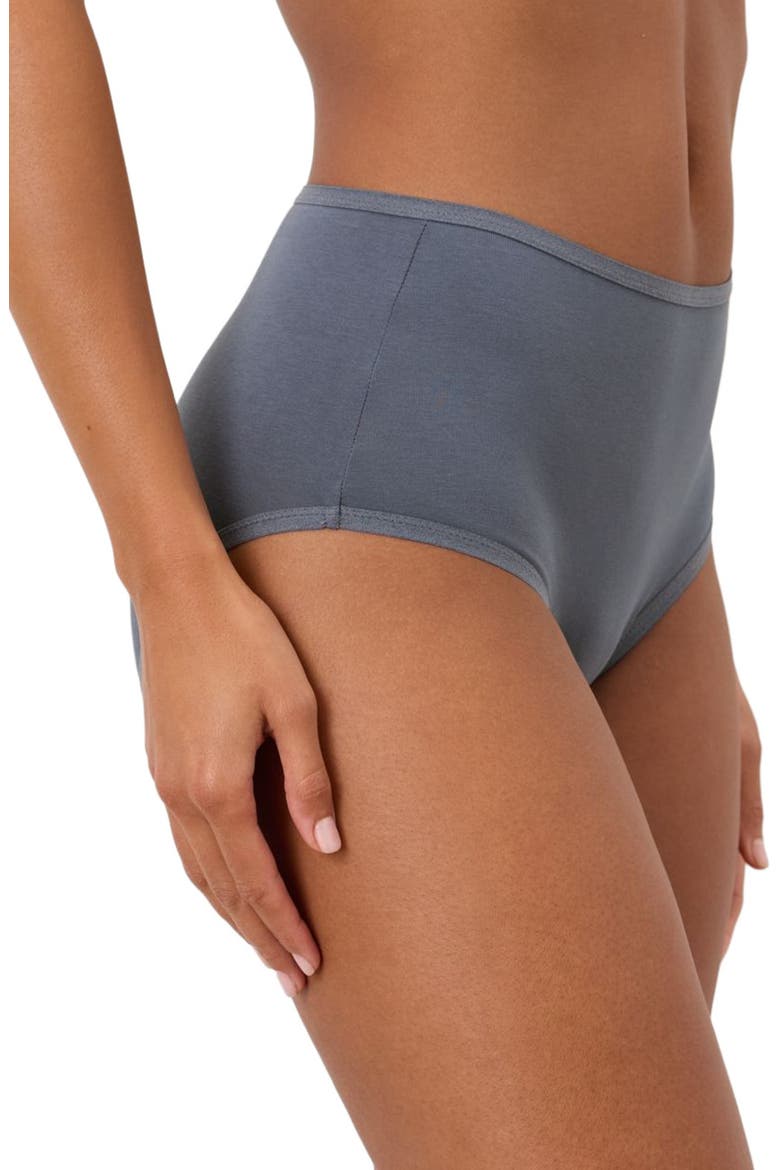 Everyday High Rise Brief 5-Pack Made With Organic Cotton, Alternate, color, Dawn Sky