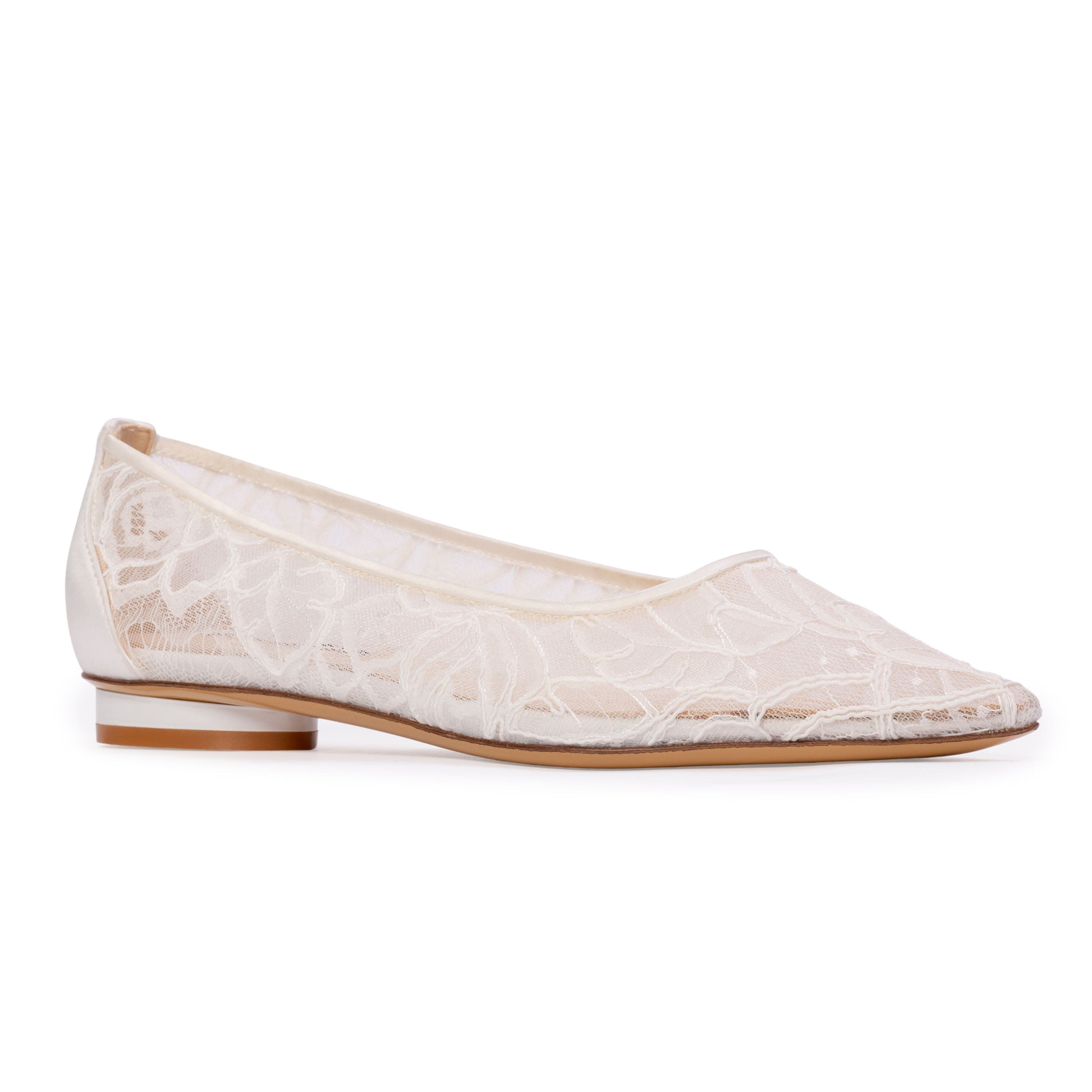 Jolie Flat, Alternate, color, White Lace