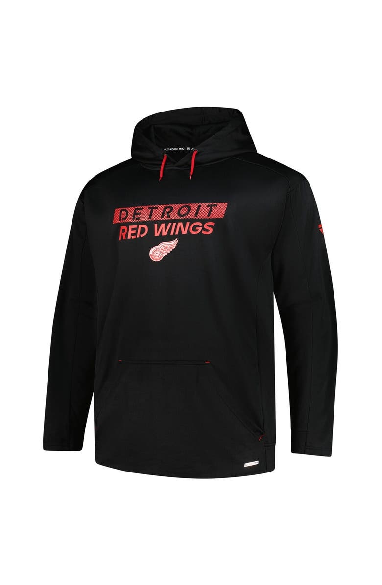 FANATICS Men's Fanatics Black Detroit Red Wings Authentic Pro Big & Tall Pullover Hoodie, Alternate, color, Black