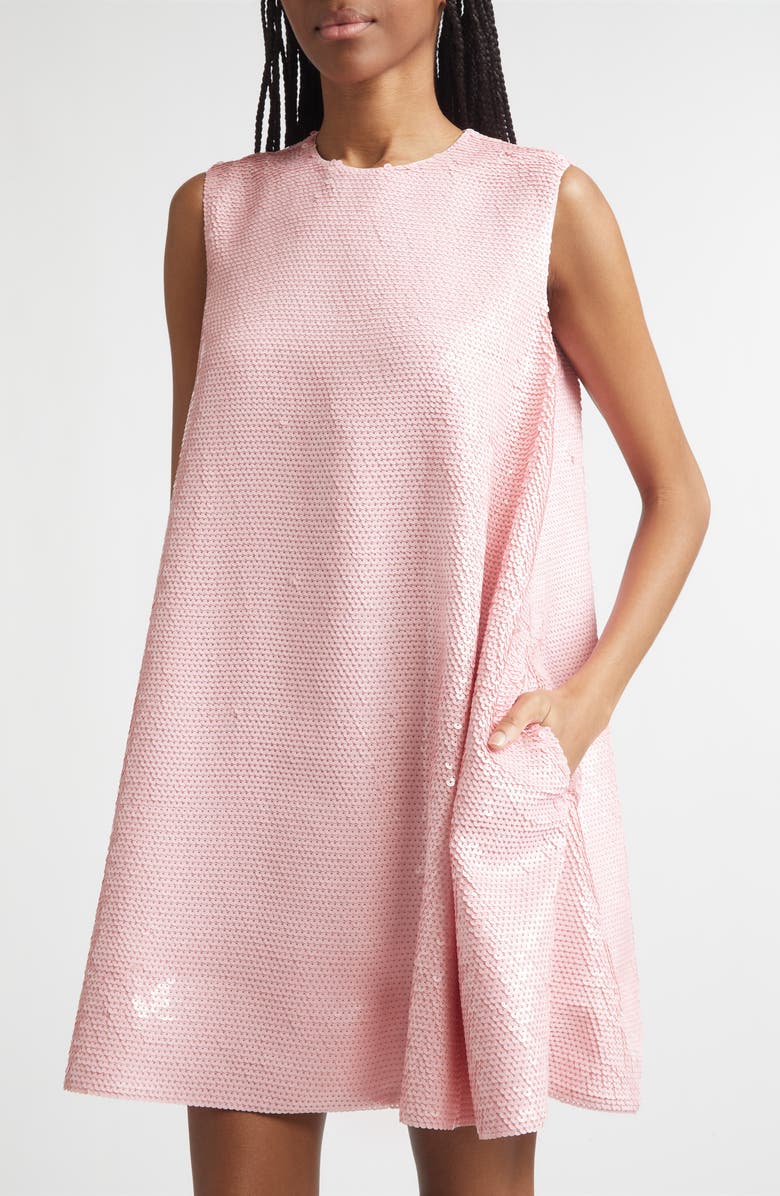 Stella McCartney Sequin A-Line Minidress, Alternate, color, Ballet Pink