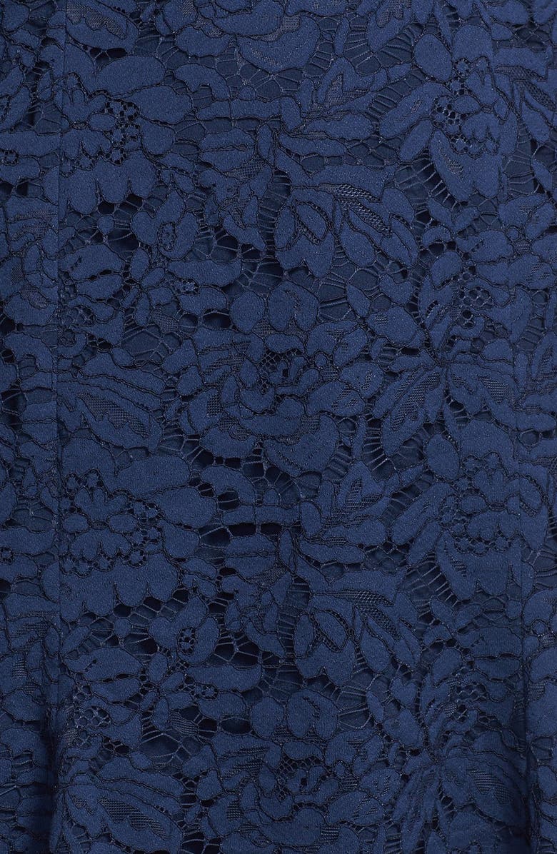 Eliza J Lace Fit & Flare Cocktail Dress, Alternate, color, 
