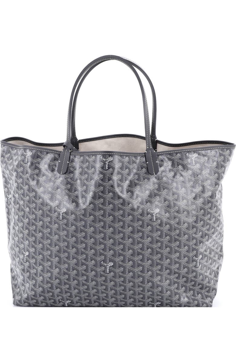 Pre-Owned Goyard Saint Louis Tote Coated Canvas GM, Main, color, Gray