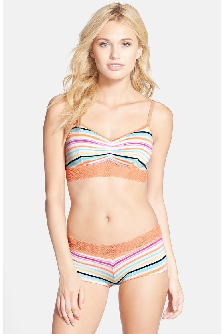 'Color Splash' Girlshorts, Alternate, color, SURF STRIPE