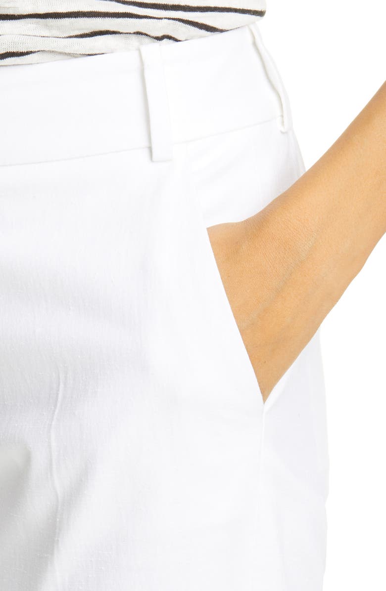 FRAME Slit Hem Slim Cotton Blend Pants, Alternate, color, 