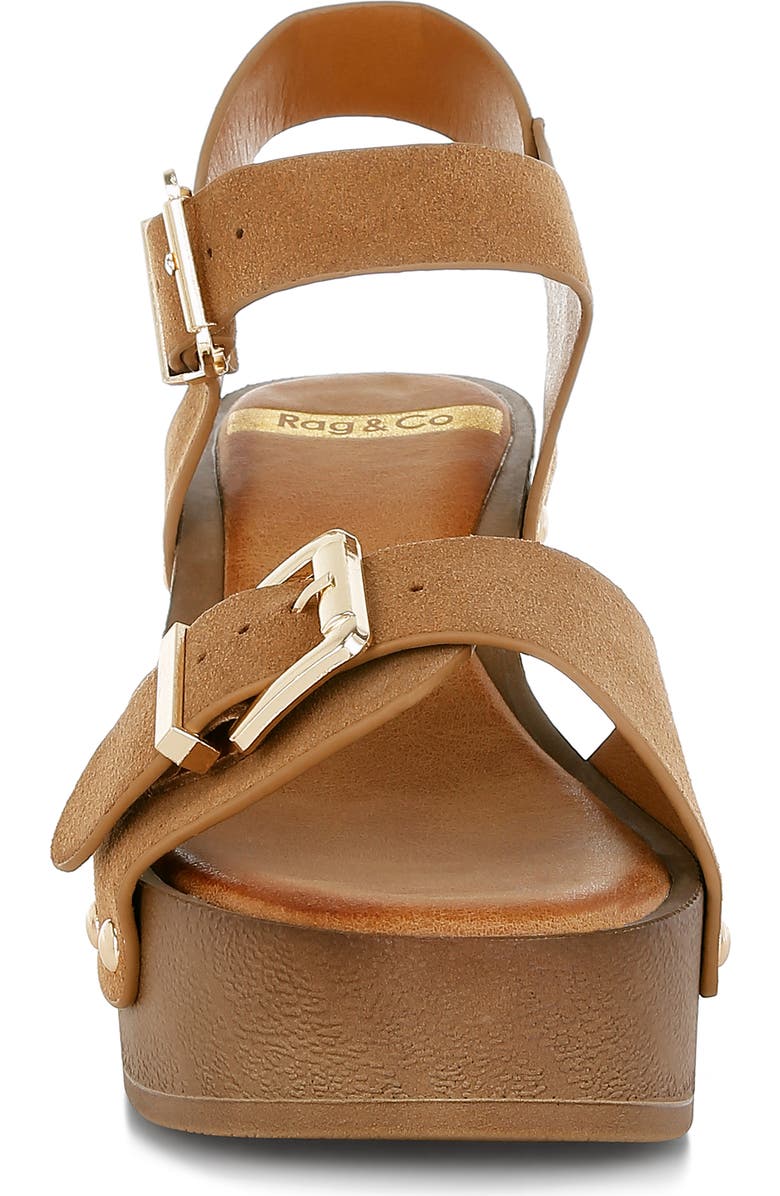 Rag & Co Lhasa Platform Sandal, Alternate, color, Tan