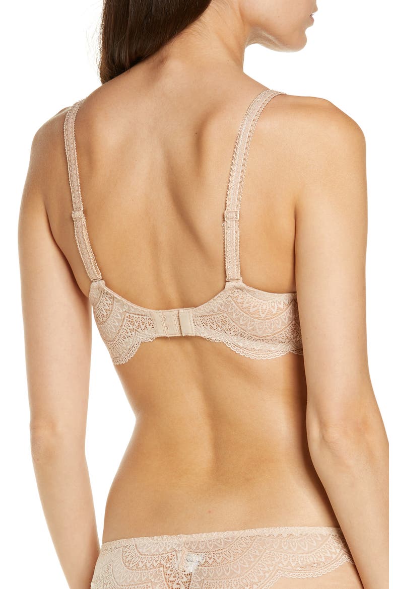 Karma Underwire Lace Demi Bra, Alternate, color, PEAU ROSE