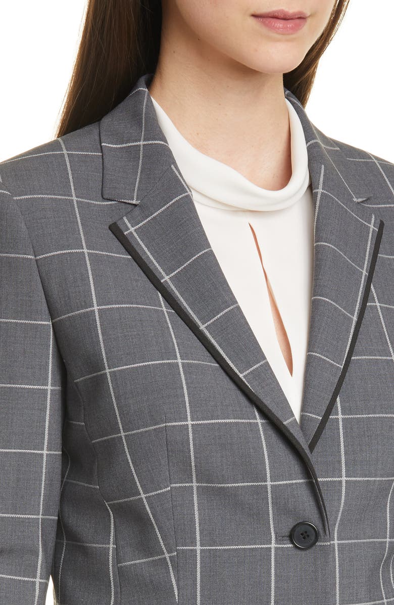 BOSS Julea Windowpane Check Jacket, Alternate, color, 