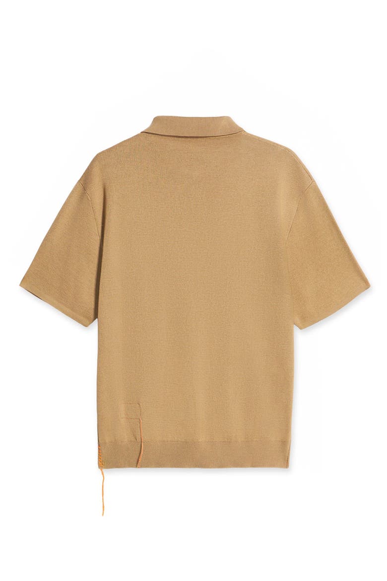 Laight 3/4 Zip Short Sleeve Polo, Alternate, color, CAMEL