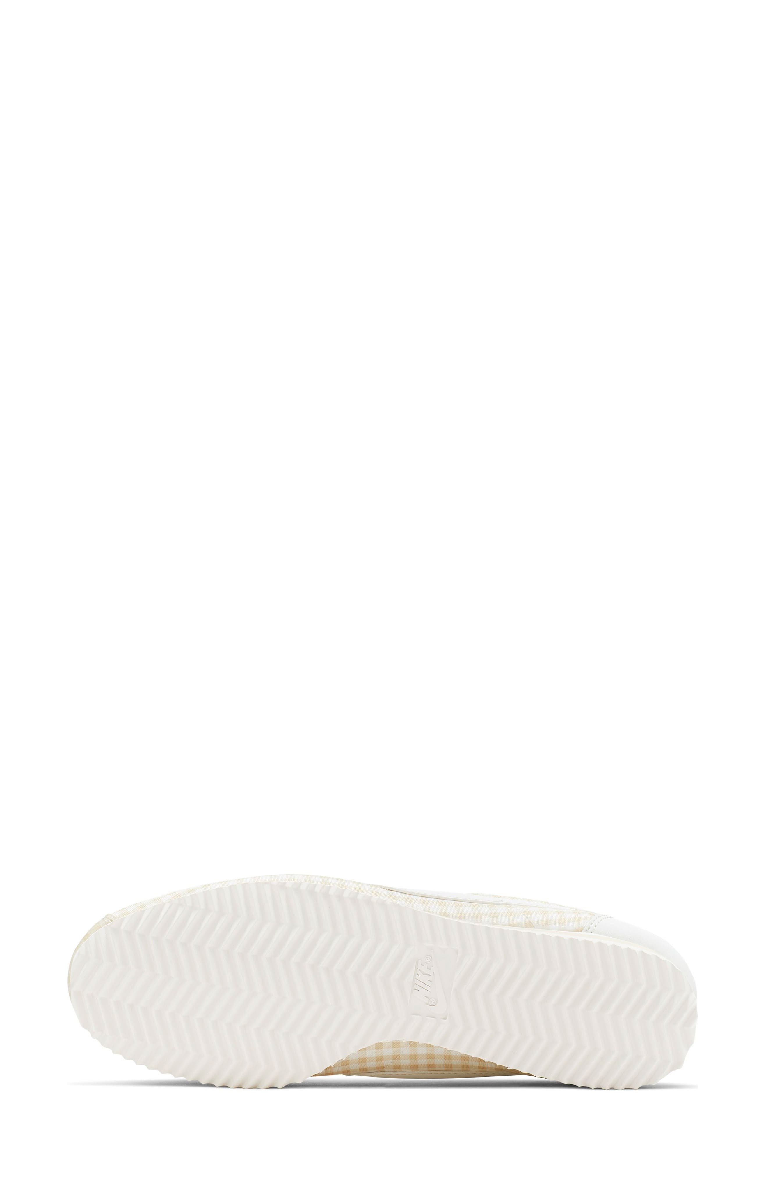 Classic Cortez QS Gingham Sneaker, Alternate, color, SUMMIT WHITE/ WHITE-DESERT