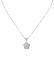 CZ by Kenneth Jay Lane Pavé Cubic Zirconia Clover Pendant Necklace