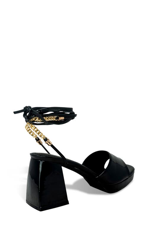 Chase & Chloe Chase And Chloe Zendaya Chain Ankle Wrap Platform Sandal